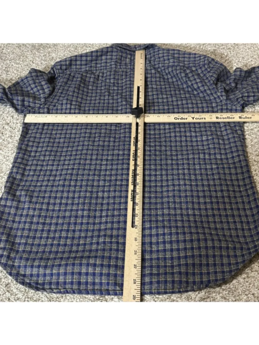 Banana Republic Button Down Shirt Men's M Camden Fit Luxe Flannel Blue Plaid